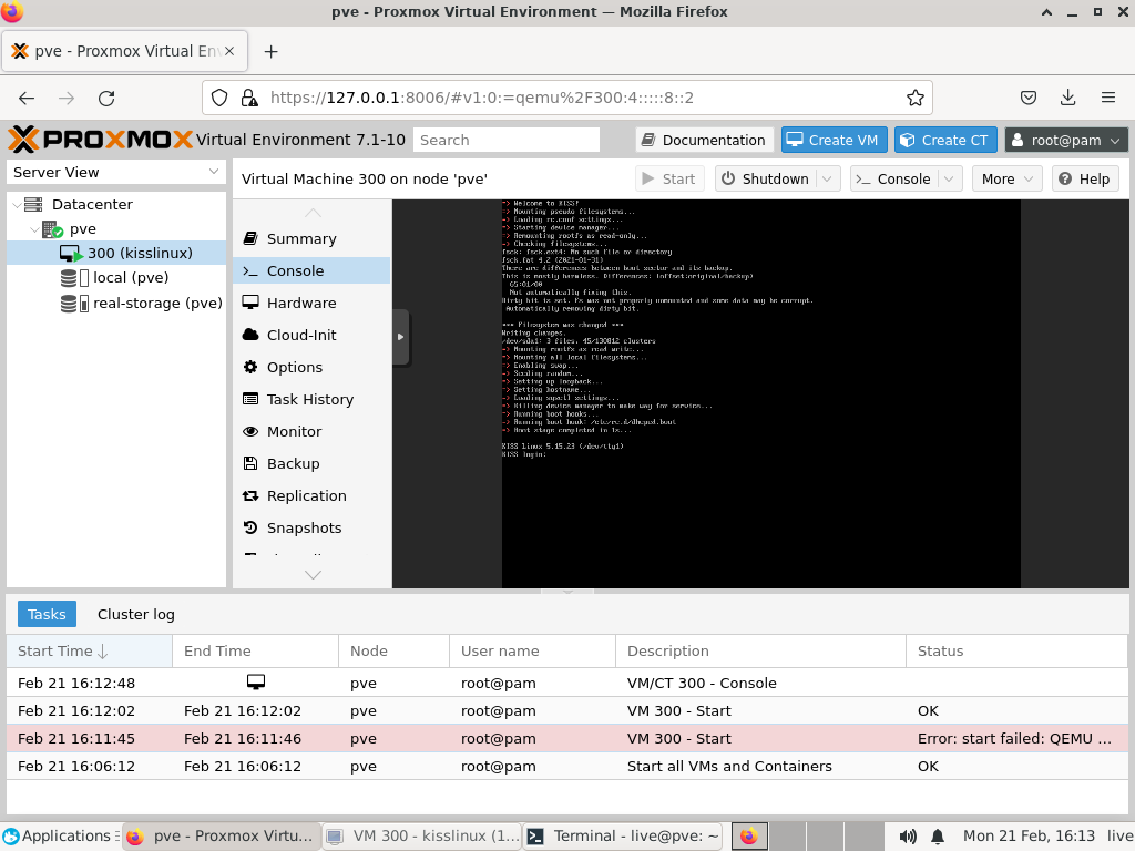 proxmox-ve-lite-running-kisslinux